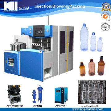 Semi-Automatic 4 Cavity Pet Bottle Blowing Machine